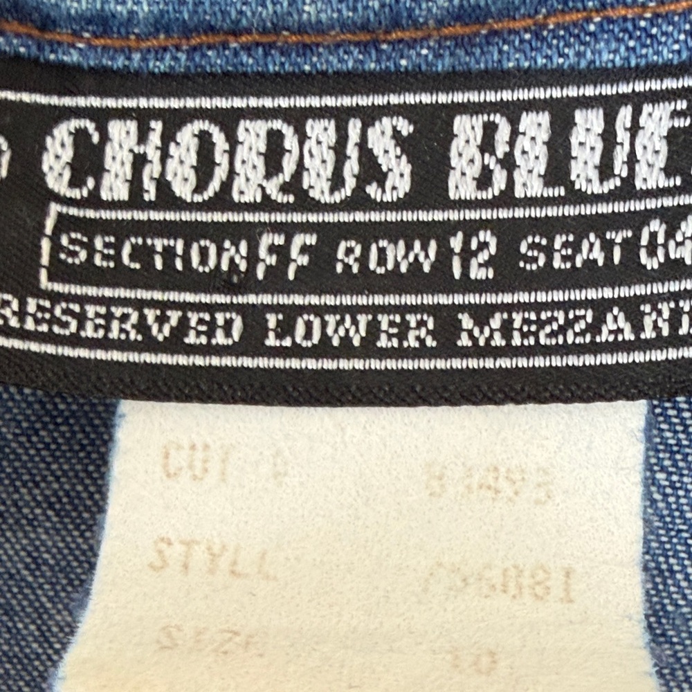 Chorus Blue Denim Western Long Sleeve Cotton Blend Dress Size 10 - Picture 5 of 8